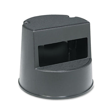Rubbermaid® Commercial Rolling Step Stool, Curved Design, 2-step, Retracting Casters, 16 Dia. X 13.5h, Black freeshipping - TVN Wholesale